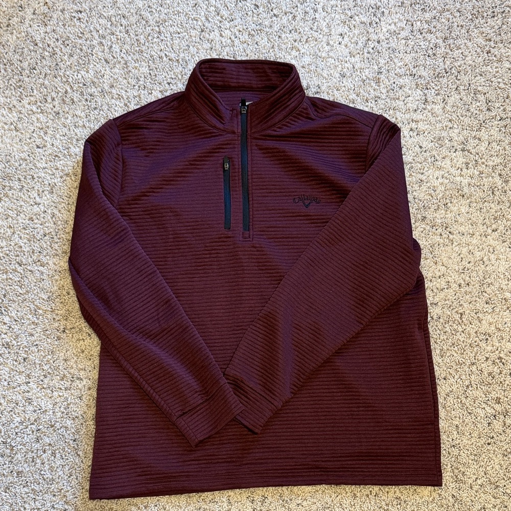 Callaway Maroon Quarter-Zip Pullover